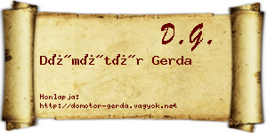 Dömötör Gerda névjegykártya
